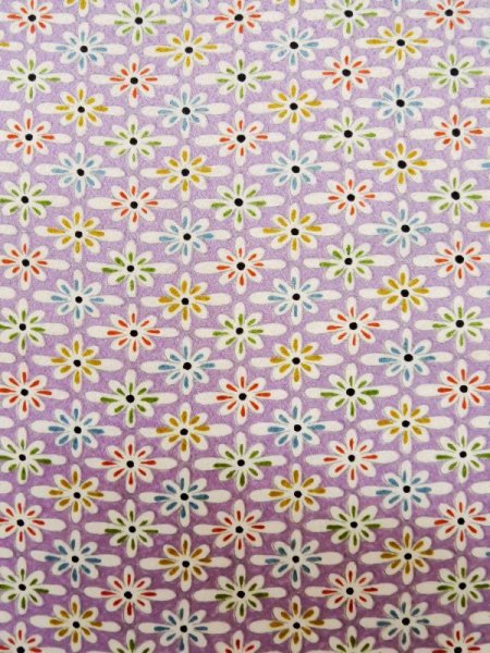 画像6: L1116W  小紋 女性用着物  シルク(正絹)   藤色, 花 【中古】 【USED】 【リサイクル】 ★★★☆☆ (6)