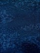 画像4: L1116X  小紋 女性用着物  シルク（正絹）  深い 青, 花 【中古】 【USED】 【リサイクル】 ★★★☆☆ (4)