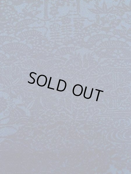 画像5: L1116X  小紋 女性用着物  シルク(正絹)  深い 青, 花 【中古】 【USED】 【リサイクル】 ★★★☆☆ (5)