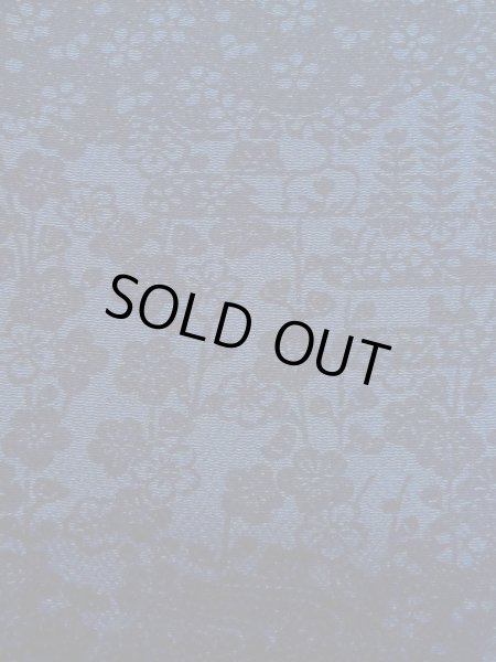 画像6: L1116X  小紋 女性用着物  シルク(正絹)  深い 青, 花 【中古】 【USED】 【リサイクル】 ★★★☆☆ (6)