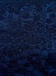 画像7: L1116X  小紋 女性用着物  シルク（正絹）  深い 青, 花 【中古】 【USED】 【リサイクル】 ★★★☆☆ (7)