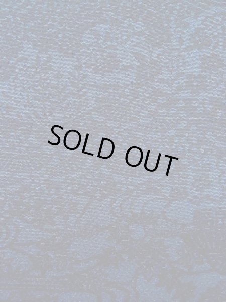 画像7: L1116X  小紋 女性用着物  シルク(正絹)  深い 青, 花 【中古】 【USED】 【リサイクル】 ★★★☆☆ (7)