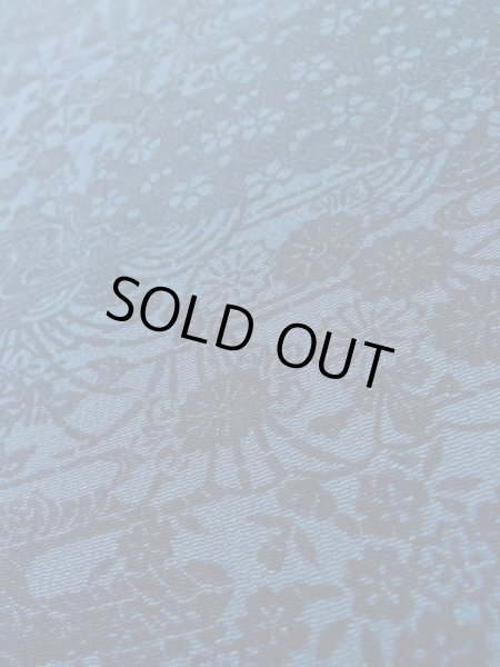 画像9: L1116X  小紋 女性用着物  シルク(正絹)  深い 青, 花 【中古】 【USED】 【リサイクル】 ★★★☆☆ (9)