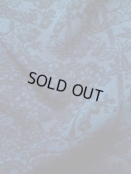 画像11: L1116X  小紋 女性用着物  シルク(正絹)  深い 青, 花 【中古】 【USED】 【リサイクル】 ★★★☆☆ (11)