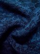 画像12: L1116X  小紋 女性用着物  シルク（正絹）  深い 青, 花 【中古】 【USED】 【リサイクル】 ★★★☆☆ (12)