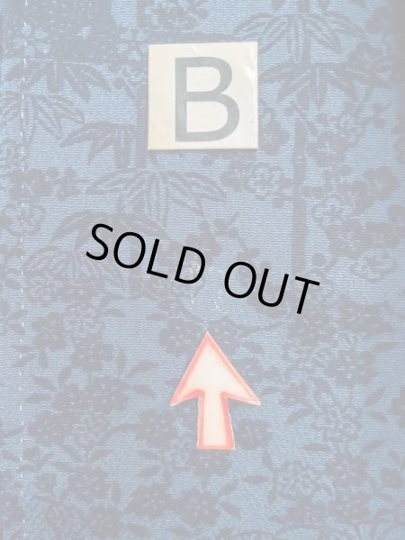 画像15: L1116X  小紋 女性用着物  シルク(正絹)  深い 青, 花 【中古】 【USED】 【リサイクル】 ★★★☆☆ (15)