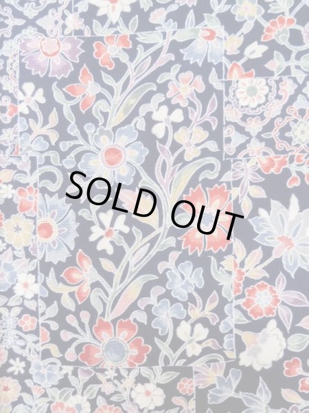 画像5: L1117B Mint  小紋 女性用着物  シルク(正絹)  深い 青, 唐花 【中古】 【USED】 【リサイクル】 ★★★★☆ (5)