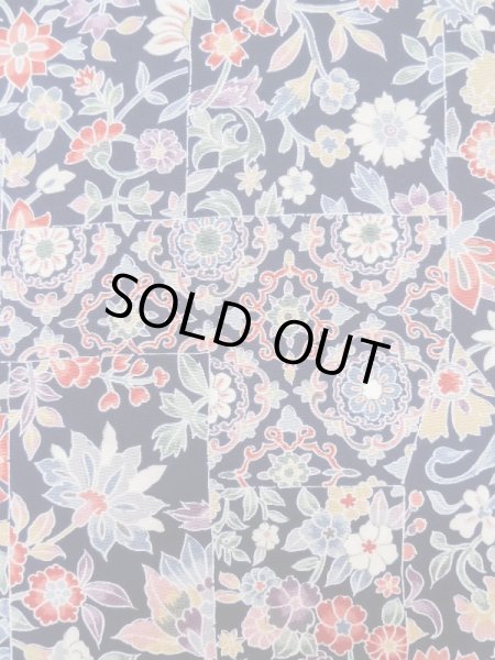 画像6: L1117B Mint  小紋 女性用着物  シルク(正絹)  深い 青, 唐花 【中古】 【USED】 【リサイクル】 ★★★★☆ (6)