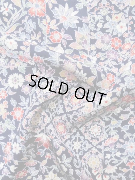 画像12: L1117B Mint  小紋 女性用着物  シルク(正絹)  深い 青, 唐花 【中古】 【USED】 【リサイクル】 ★★★★☆ (12)