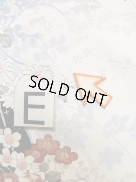 画像20: L1117C  小紋 女性用着物  シルク(正絹)   黒, ぼたん 【中古】 【USED】 【リサイクル】 ★☆☆☆☆ (20)