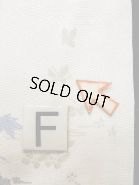 画像21: L1117C  小紋 女性用着物  シルク(正絹)   黒, ぼたん 【中古】 【USED】 【リサイクル】 ★☆☆☆☆ (21)