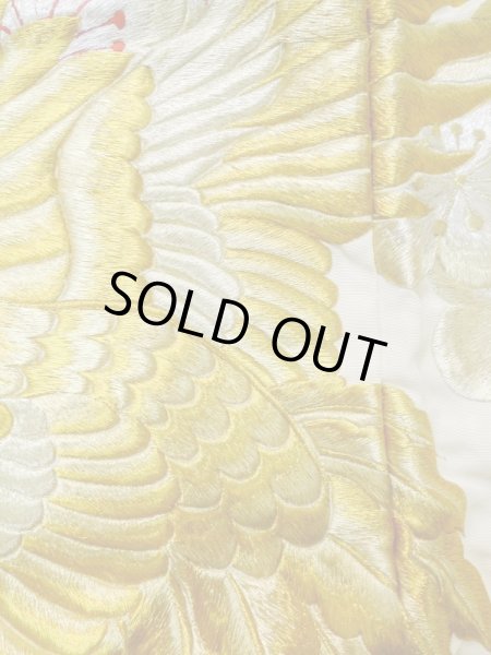 画像12: L1124A  打掛 女性用着物  シルク（正絹）   オフ　ホワイト, ぼたん 【中古】 【USED】 【リサイクル】 ★☆☆☆☆ (12)