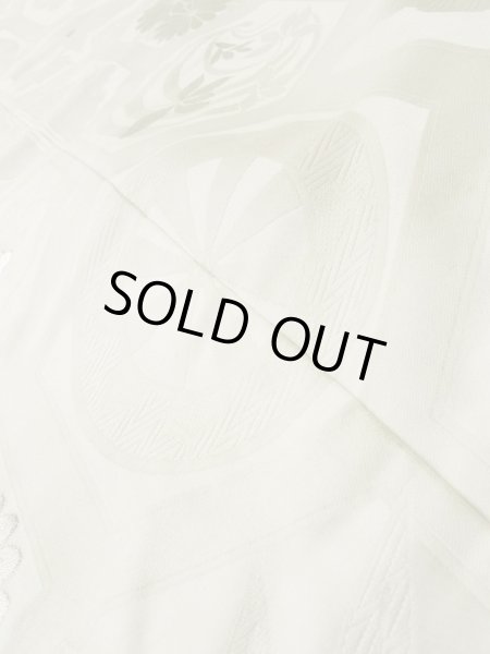 画像13: L1124B  打掛 女性用着物  シルク(正絹)   オフ ホワイト, 菊 【中古】 【USED】 【リサイクル】 ★☆☆☆☆ (13)