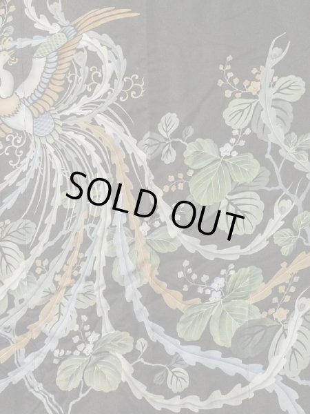 画像6: L1124E  打掛 女性用着物  シルク(正絹)   黒, 鳳凰 【中古】 【USED】 【リサイクル】 ★☆☆☆☆ (6)