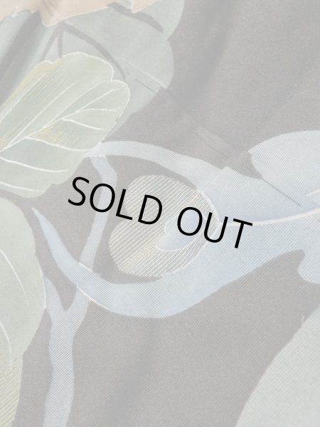 画像14: L1124E  打掛 女性用着物  シルク(正絹)   黒, 鳳凰 【中古】 【USED】 【リサイクル】 ★☆☆☆☆ (14)