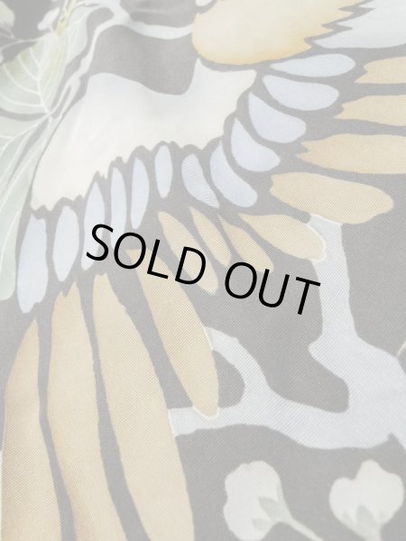 画像16: L1124E  打掛 女性用着物  シルク(正絹)   黒, 鳳凰 【中古】 【USED】 【リサイクル】 ★☆☆☆☆ (16)