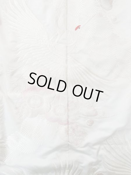 画像6: L1124F  打掛 女性用着物  化繊   白, 梅 【中古】 【USED】 【リサイクル】 ★★☆☆☆ (6)