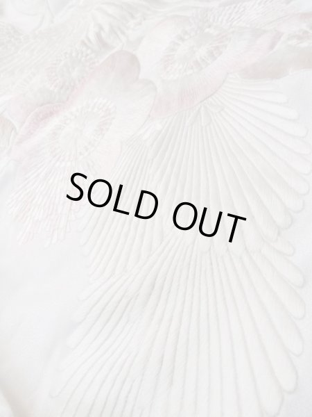 画像13: L1124F  打掛 女性用着物  化繊   白, 梅 【中古】 【USED】 【リサイクル】 ★★☆☆☆ (13)