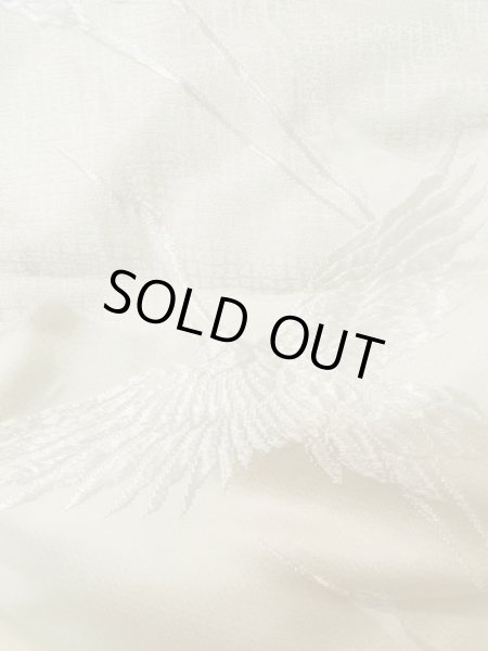 画像8: L1124I  打掛 女性用着物 白無垢 シルク(正絹)   白, 橘 【中古】 【USED】 【リサイクル】 ★★☆☆☆ (8)