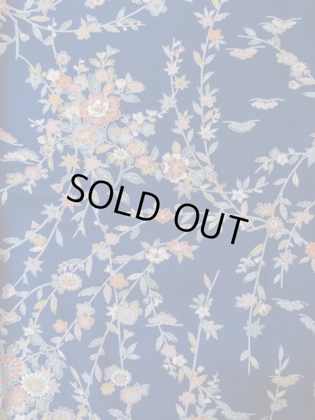 画像4: L1201A Mint  小紋 女性用着物  シルク（正絹）   青, 桜 【中古】 【USED】 【リサイクル】 ★★★★☆ (4)