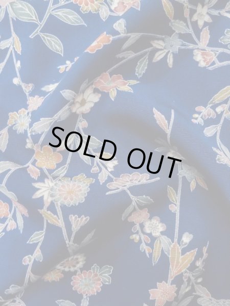 画像11: L1201A Mint  小紋 女性用着物  シルク（正絹）   青, 桜 【中古】 【USED】 【リサイクル】 ★★★★☆ (11)