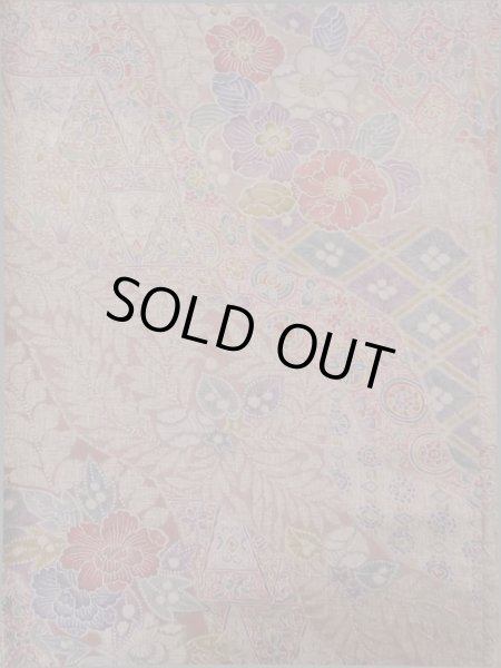 画像4: L1201E Mint  小紋 女性用着物  シルク(正絹)  淡い 桃色, 花 【中古】 【USED】 【リサイクル】 ★★★★☆ (4)