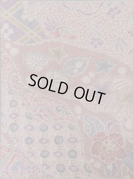 画像8: L1201E Mint  小紋 女性用着物  シルク(正絹)  淡い 桃色, 花 【中古】 【USED】 【リサイクル】 ★★★★☆ (8)