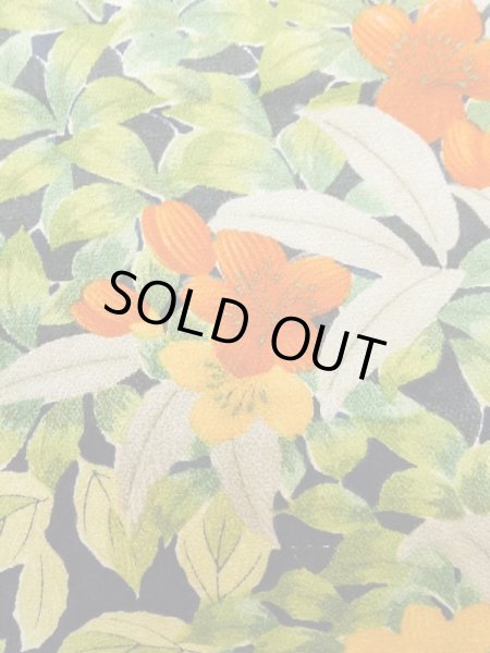 画像5: L1201G Mint  小紋 女性用着物  シルク(正絹)   黒, 桜 【中古】 【USED】 【リサイクル】 ★★★★☆ (5)