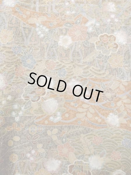 画像3: L1201J Mint  小紋 女性用着物  シルク(正絹)  淡い ベージュ, 花 淡い【中古】 【USED】 【リサイクル】 ★★★★☆ (3)