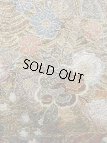 画像6: L1201J Mint  小紋 女性用着物  シルク(正絹)  淡い ベージュ, 花 淡い【中古】 【USED】 【リサイクル】 ★★★★☆ (6)