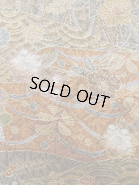 画像7: L1201J Mint  小紋 女性用着物  シルク(正絹)  淡い ベージュ, 花 淡い【中古】 【USED】 【リサイクル】 ★★★★☆ (7)