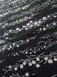 画像10: L1201R  小紋 女性用着物  シルク（正絹）   黒, 抽象的模様 【中古】 【USED】 【リサイクル】 ★☆☆☆☆ (10)