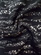 画像11: L1201R  小紋 女性用着物  シルク（正絹）   黒, 抽象的模様 【中古】 【USED】 【リサイクル】 ★☆☆☆☆ (11)
