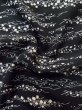 画像12: L1201R  小紋 女性用着物  シルク（正絹）   黒, 抽象的模様 【中古】 【USED】 【リサイクル】 ★☆☆☆☆ (12)