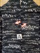 画像14: L1201R  小紋 女性用着物  シルク（正絹）   黒, 抽象的模様 【中古】 【USED】 【リサイクル】 ★☆☆☆☆ (14)