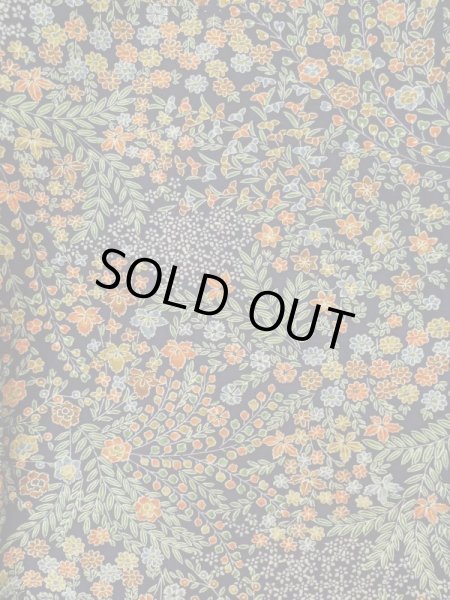 画像3: L1201X Mint  小紋 女性用着物 撫子柄 シルク（正絹）   黒, 花 【中古】 【USED】 【リサイクル】 ★★★★★ (3)