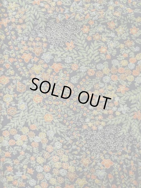 画像5: L1201X Mint  小紋 女性用着物 撫子柄 シルク（正絹）   黒, 花 【中古】 【USED】 【リサイクル】 ★★★★★ (5)