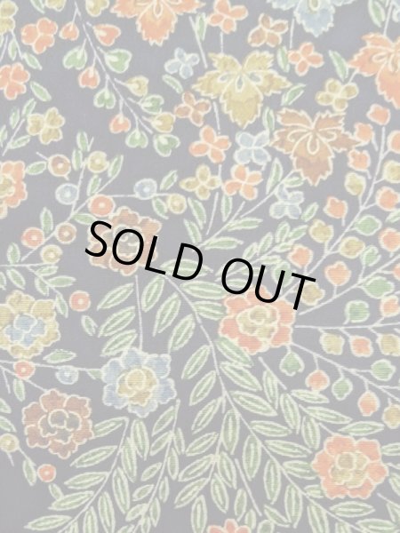 画像6: L1201X Mint  小紋 女性用着物 撫子柄 シルク（正絹）   黒, 花 【中古】 【USED】 【リサイクル】 ★★★★★ (6)