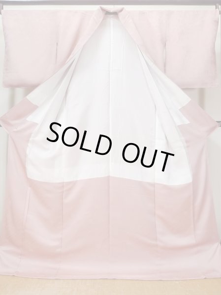 画像2: L1213A Mint  色無地 女性用着物  シルク(正絹)  淡い 桃色,  【中古】 【USED】 【リサイクル】 ★★★★★ (2)