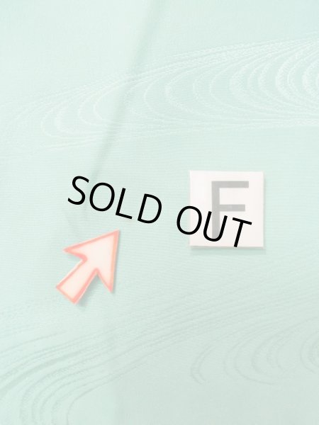 画像19: L1213F  色無地 女性用着物  シルク(正絹)  淡い 緑色,  【中古】 【USED】 【リサイクル】 ★★☆☆☆ (19)