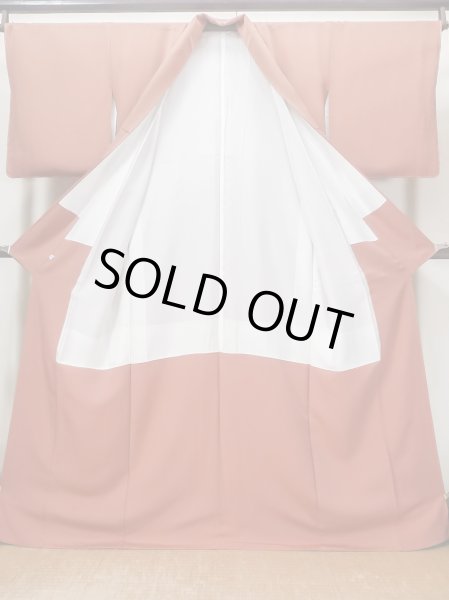 画像2: L1213J Mint  色無地 女性用着物  シルク(正絹)  淡い 珊瑚色,  【中古】 【USED】 【リサイクル】 ★★★★★ (2)