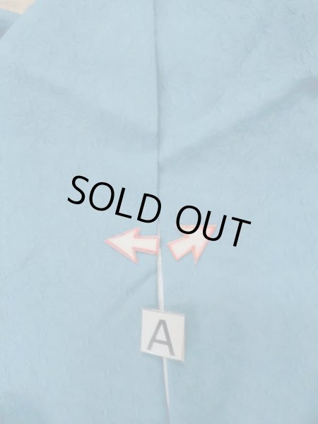 画像12: L1213T  色無地 女性用着物  シルク(正絹)   青緑色,  【中古】 【USED】 【リサイクル】 ★★☆☆☆ (12)