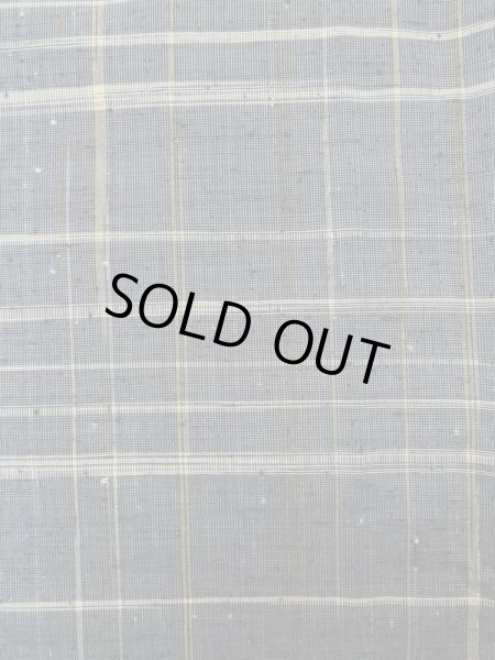 画像5: L1213Z  色無地 女性用着物  シルク(正絹)  深い 灰色, チェック柄 【中古】 【USED】 【リサイクル】 ★★★★☆ (5)