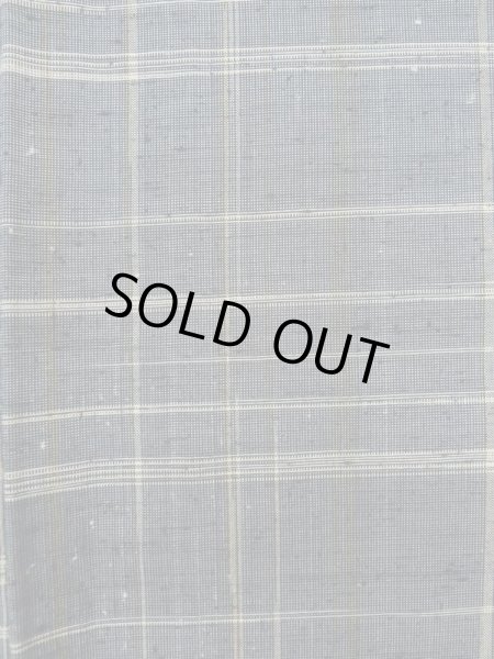 画像7: L1213Z  色無地 女性用着物  シルク(正絹)  深い 灰色, チェック柄 【中古】 【USED】 【リサイクル】 ★★★★☆ (7)