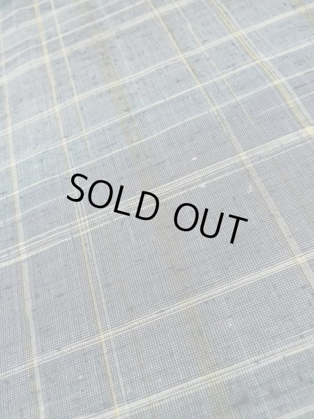 画像8: L1213Z  色無地 女性用着物  シルク(正絹)  深い 灰色, チェック柄 【中古】 【USED】 【リサイクル】 ★★★★☆ (8)