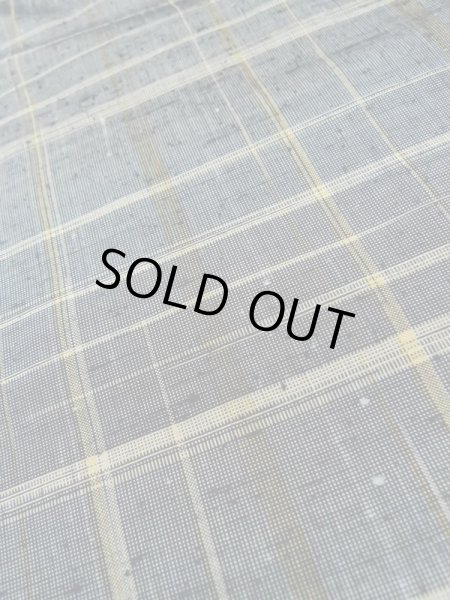 画像9: L1213Z  色無地 女性用着物  シルク(正絹)  深い 灰色, チェック柄 【中古】 【USED】 【リサイクル】 ★★★★☆ (9)