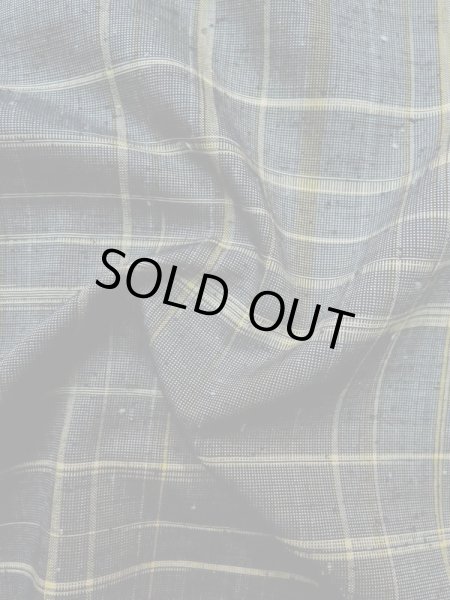 画像12: L1213Z  色無地 女性用着物  シルク(正絹)  深い 灰色, チェック柄 【中古】 【USED】 【リサイクル】 ★★★★☆ (12)