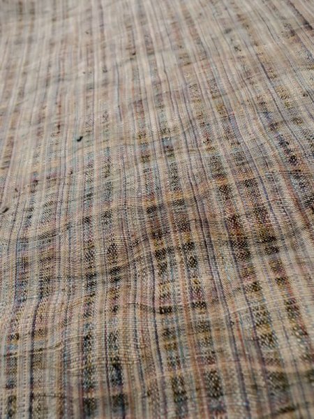 画像7: L1214A  紬 女性用着物  シルク(正絹)  淡い 灰色,  淡い【中古】 【USED】 【リサイクル】 ★★☆☆☆ (7)