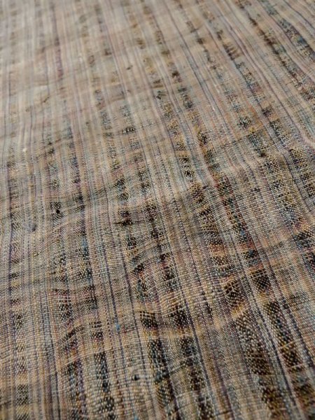 画像8: L1214A  紬 女性用着物  シルク(正絹)  淡い 灰色,  淡い【中古】 【USED】 【リサイクル】 ★★☆☆☆ (8)