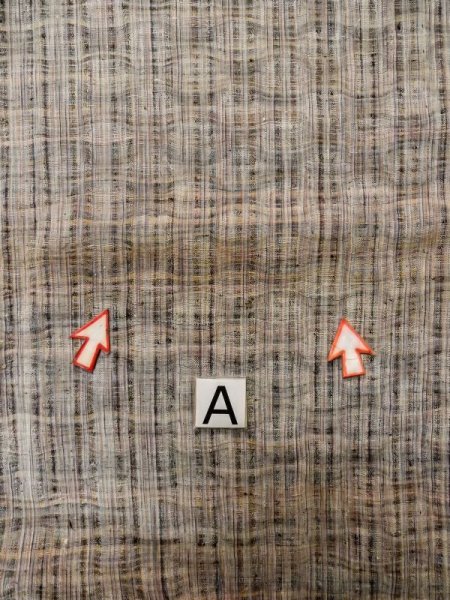 画像12: L1214A  紬 女性用着物  シルク(正絹)  淡い 灰色,  淡い【中古】 【USED】 【リサイクル】 ★★☆☆☆ (12)